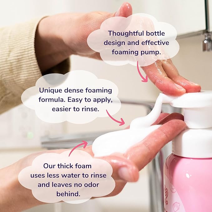Unscented Foam Bottle Wash, Natural Plant Based Baby Bottle & Dish Soap, No Artificial Fragrance or Additives, Gentle for Washing Bottles, Pacifiers and Toys, Easy Rinse, 15.21 Fl Oz