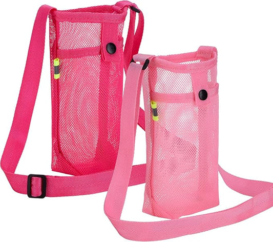 Tainehs Water Bottle Holder Carrier with Adjustable Shoulder Strap - Beach & Sports Bottle Bag for Hiking, Gym, Camping, Walking, Travel