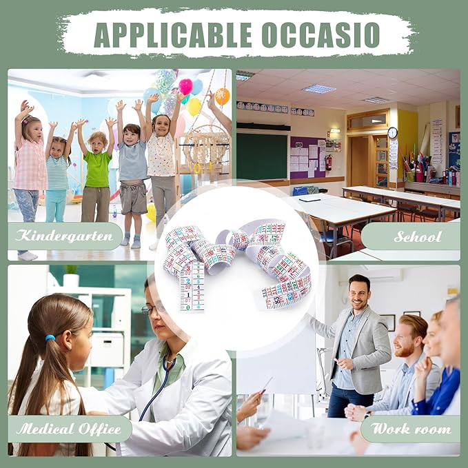 Tatuo Growth Chart Wall Labels Height Indicator Tape Ruler Growth Chart Decor Height Indicator Adhesive Ruler for Home Room Measuring(Colorful)