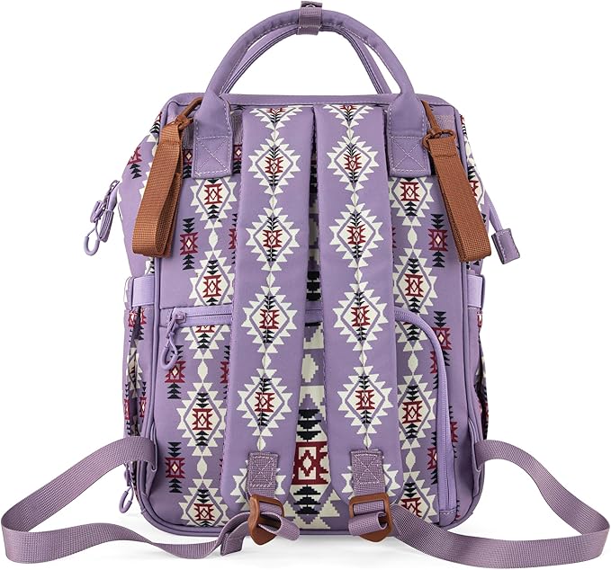 Wrangler Aztec Backpack Organized Daypack Travel Baby Bag with Stroller Strap and Side Bottle Pockets WG2204-9110LV