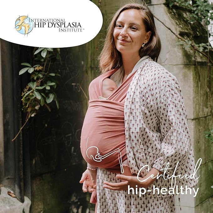 Boba Baby Wrap Carrier – Original Baby Sling Carrier for Newborns (7–35 lbs), Soft, Secure, Hands-Free & Ergonomic, Ideal for Comfortable Bonding, New Parents (Dusty Pink)