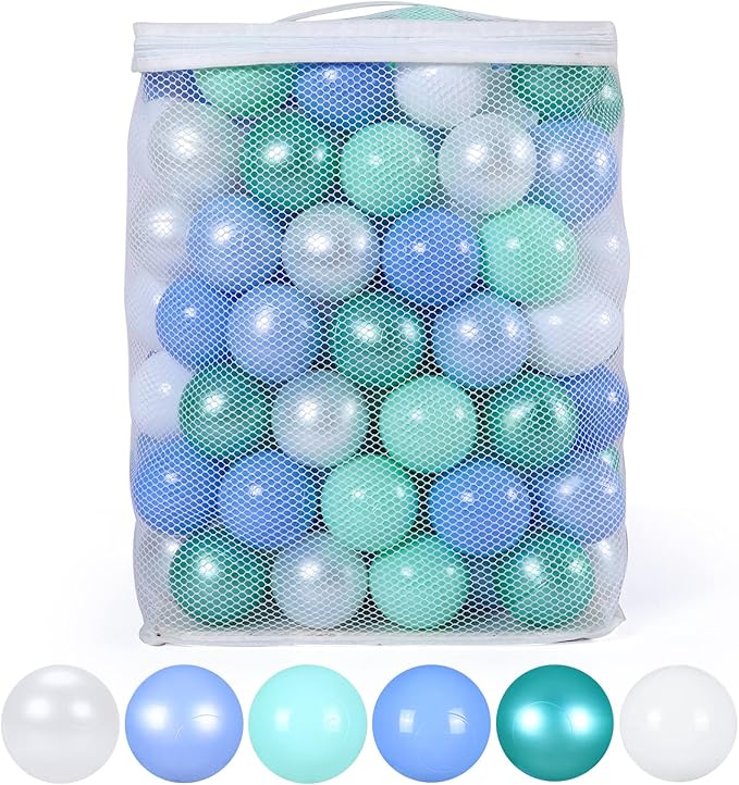 GOGOSO Ball Pits Balls for Toddlers Pack of 50 100 200 Plastics Shape Ball Non-Phthalate Non-BPA Non-Toxic 2.2-Inch Crush Proof Play Balls
