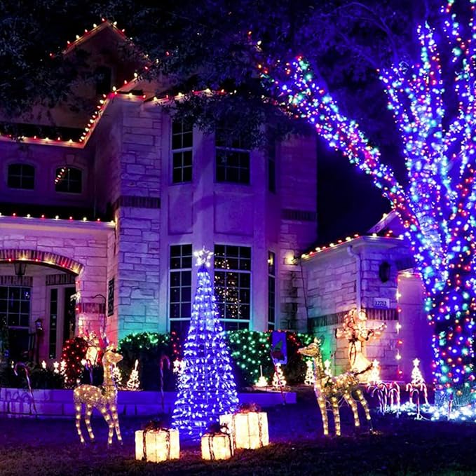 Color Changing Rope Lights 66FT 200 LED Outdoor, String Lights with Plug & Remote | Twinkle Christmas Indoor Bedroom, Waterproof Christmas Lights Outdoor, Rope Lights for Outside,16 Colors