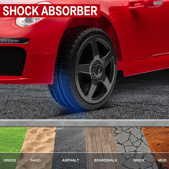 Licensed RUF CTR3 12V Kids Electric Car with Parent Remote Control, 2 Motors, 3 Speeds, LED Lights, MP3 Player | Battery Powered Ride-On Toy for Kids to Drive - Red