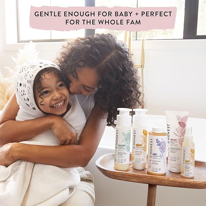 The Honest Company 2-in-1 Cleansing Shampoo + Body Wash and Face + Body Lotion Bundle | Gentle for Baby | Naturally Derived | Citrus Vanilla Refresh, 18.5 fl oz