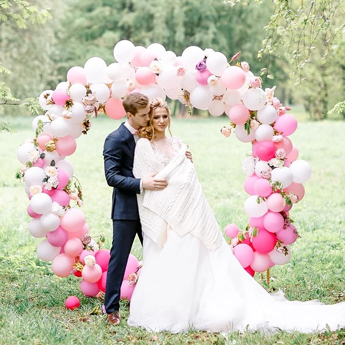 RUBFAC 129pcs White Balloons Different Sizes 18 12 10 5 Inch for Garland Arch,Party Latex Balloons for Birthday Party Wedding Anniversary Baby Shower Party Decoration