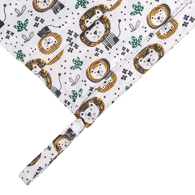 ALVABABY 2pcs Cloth Diaper Wet Dry Bags Waterproof Reusable with Two Zippered Pockets Travel Beach Pool Daycare Soiled Baby Items Yoga Gym Bag for Swimsuits or Wet Clothes LX-H358359