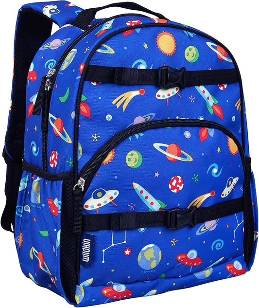 Wildkin ECO rPET 15-inch Kids Backpack – Sustainable, Padded, Adjustable – Out of This World