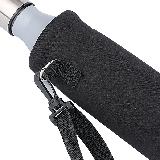 RICHEN Neoprene Water Bottle Carrier Bag with Adjustable Shoulder Strap,Insulated Water Bottle Cover for Stainless Steel/Glass/Plastic Bottles