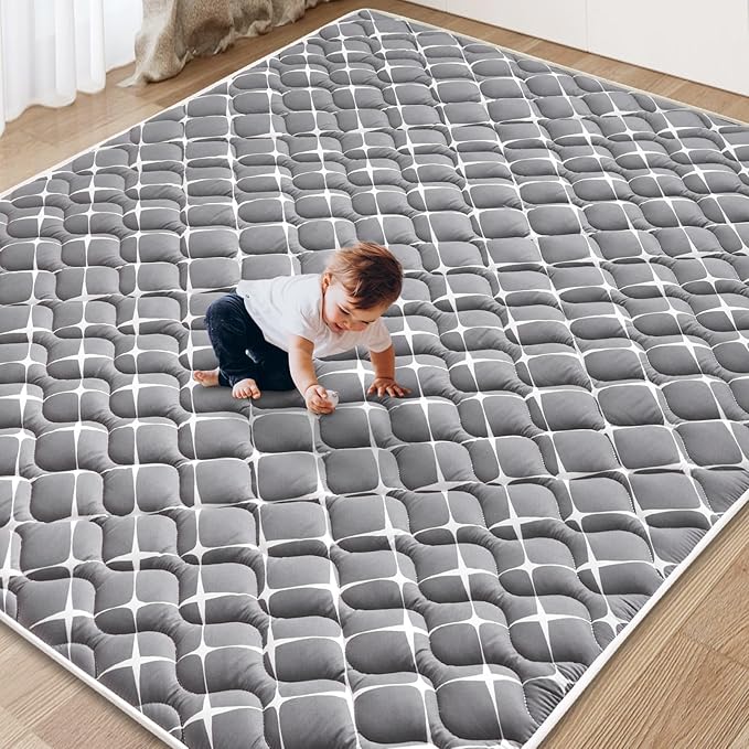 Baby Play Mat - 79" X 63",Premium Thicker Foam One-Piece Crawling Mat, Machine Washable, Extra Large Anti-Slip Activity Playmat for Babies, Toddlers & Infants