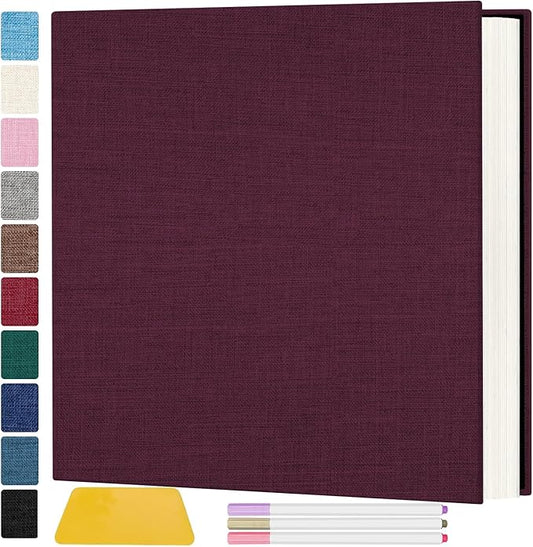 Zesthouse Large 18In Photo Album Self Adhesive 60 Pages, Scrapbook Albums with Sticky Page Holds 10x12 & 8x10 & 5X7 & 4x6 Pictures, DIY Photo Book Ideal Gift for Family Wedding Baby