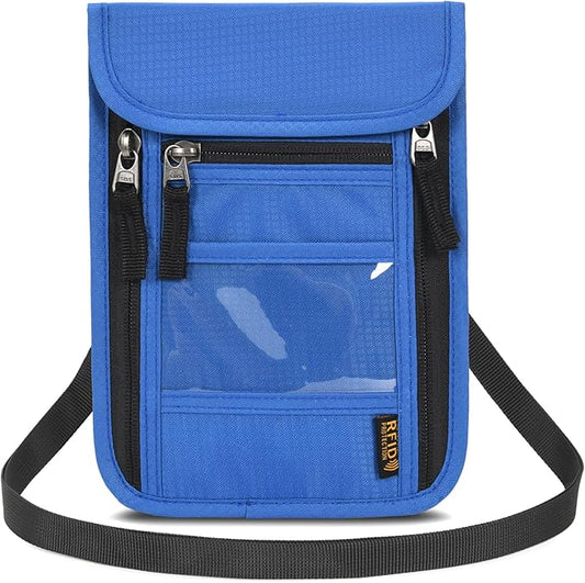 Neck Wallet Lightweight RFID Blocking Waterproof Travel Pouch for Women Men
