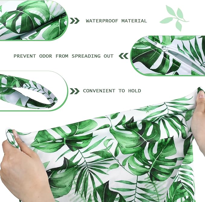 Shappy 2 Pcs Large Travel Laundry Bag Washable Waterproof Wet Dry Large Dirty Clothes Bag Bathing Workout(Flamingo Style)