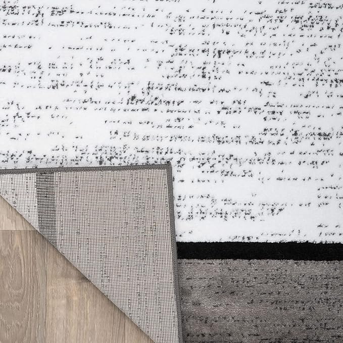 Rugshop Contemporary Modern Boxes for Home Office,Living Room,Bedroom,Kitchen Non Shedding Area Rug 4' x 6' Blue