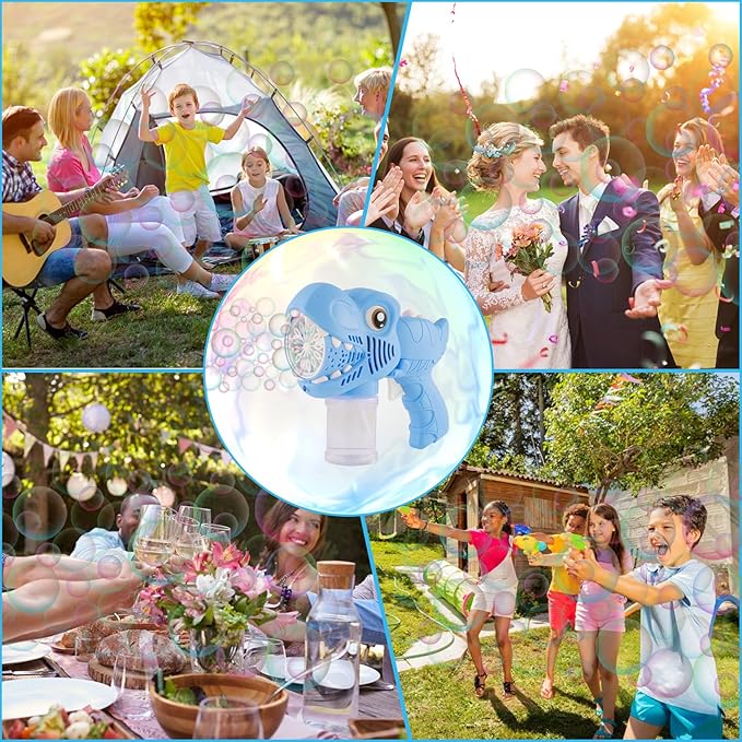 Onory 1 Pack Bubble Gun Machine for Kids, Bubble Gun with Bubble Solutions for Boys Girls, Bubble Blaster for Summer Toy, Party Favors, Outdoor & Indoor Activity, Birthday Gift, Bubble Blower