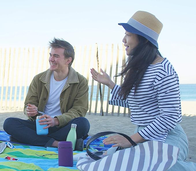 MIRA Insulated Food Jar Thermo for Hot Food & Soup, Compact Stainless Steel Vacuum Lunch Container for Meals To Go - 13.5 oz, Lilac