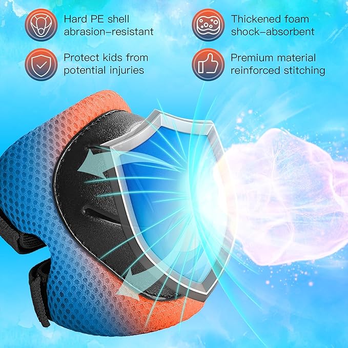 Toddler/Kids Bike Helmet Set for Boys Girls 3D Adjustable Kids Helmet Protective Gear Set Knee Elbow Wrist Pads and Multi-Sports Skateboard Scooter Cycling Roller Balance Bike