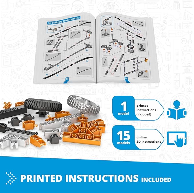 Engino STEM Toys, 16 Models in 1, Mechanics Levers & Linkages, Construction Toys for Kids 9+, Educational Kit, Gift for Boys & Girls, Fun Kids Activities, Engineering Kit