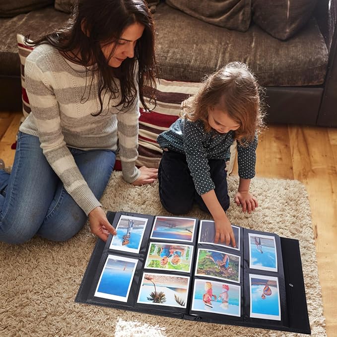 RECUTMS Photo Album 4x6 1000 Pockets Photos, Extra Large Capacity Family Wedding Picture Albums Holds 1000 Horizontal and Vertical Photos (Brown)