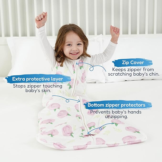 TotAha Toddler Sleep Sack 1.0 TOG for 2T-3T-4T, Soft Quilted Wearable Blanket Baby SleeP Bag with 2-Way Safe Zippers,Premium Winter Extra Large Sleeping Sacks