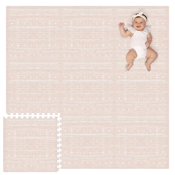 Lillefolk Baby Play Mat for Floor – 6x6ft Dusk | Soft Non Toxic Premium EVA Foam Tiles for Tummy Time, Crawling & Playroom – Waterproof Interlocking Floor Mat for Babies & Toddlers (9 Tiles)