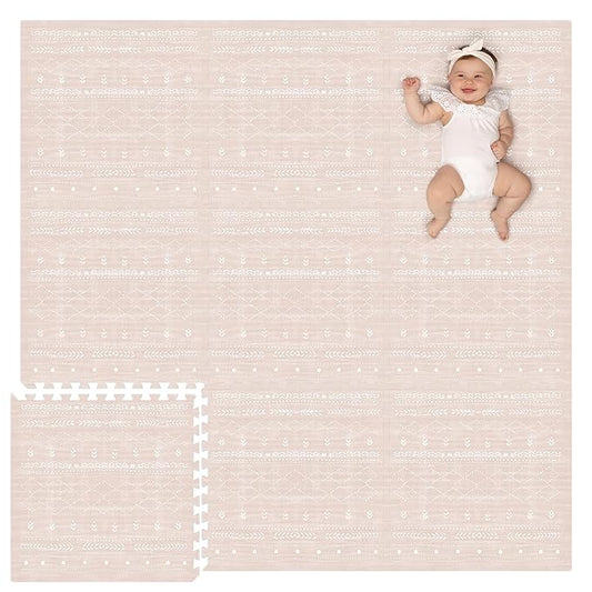 Lillefolk Baby Play Mat for Floor – 6x6ft Dusk | Soft Non Toxic Premium EVA Foam Tiles for Tummy Time, Crawling & Playroom – Waterproof Interlocking Floor Mat for Babies & Toddlers (9 Tiles)