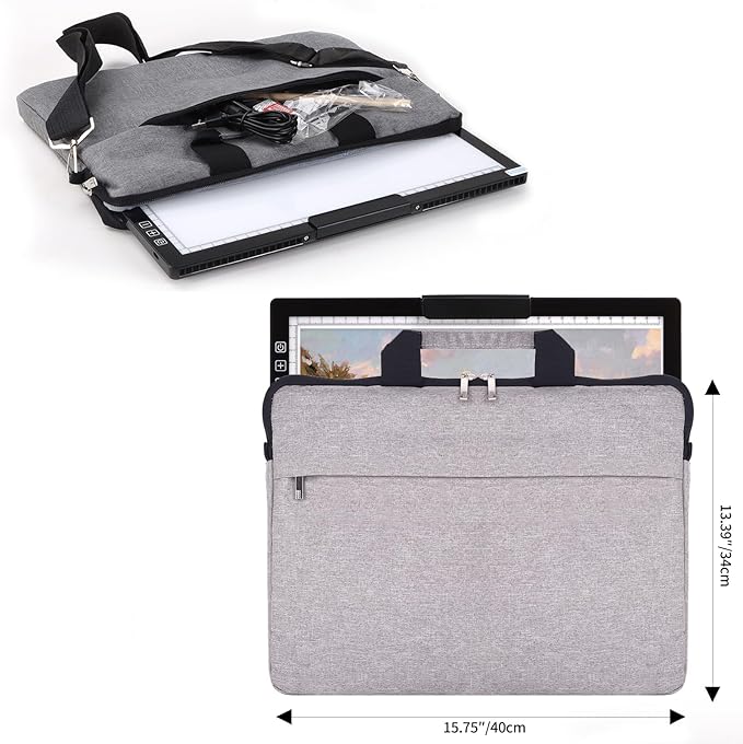 KOBAIBAN Wireless A4 Light Pad with Carry Bag, Innovative Stand, Top Clip, Stepless/ 6-Level Dimmable Brightness Rechargeable tracing Light Box/Board for Cricut Vinyl, Weeding Tool, Diamond Painting