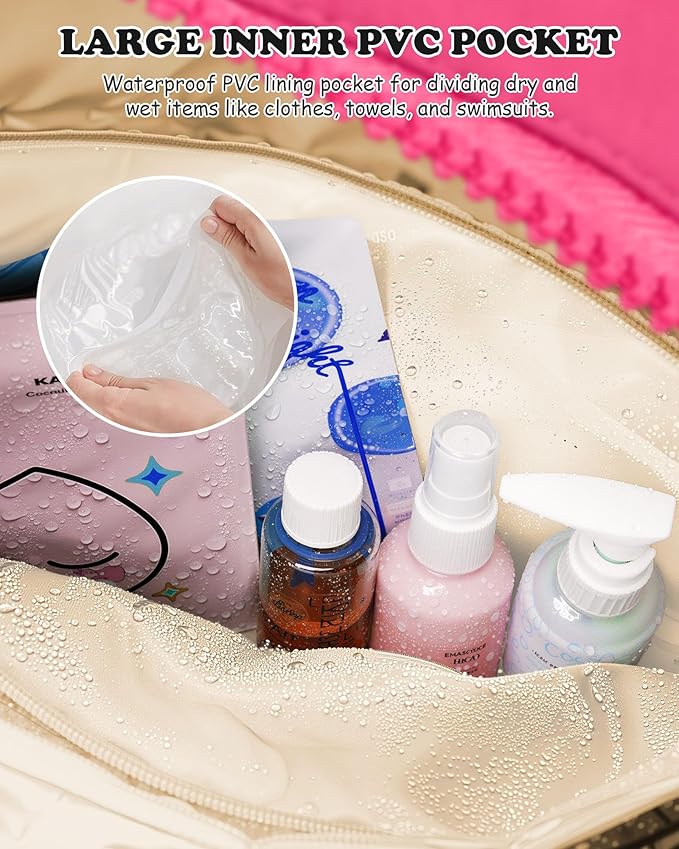 Dance Bag, Kid Weekender Bags，Girls Birthday Gifts-Girl Overnight Bag with Wet Pocket，Lightweight Travel Tote Personalized Cheer Bags with Makeup Pouch