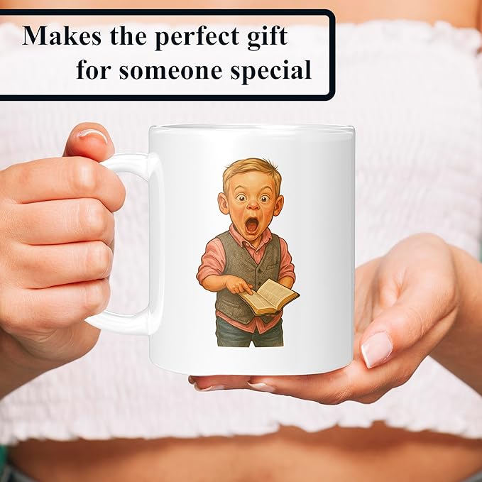Personalized Coffee Mug, Custom Photo Caricature Gift, Funny Customized Coffee Gift for Men & Women, Custom Mugs with Pictures, White 11oz Customized Fathers Day Mug