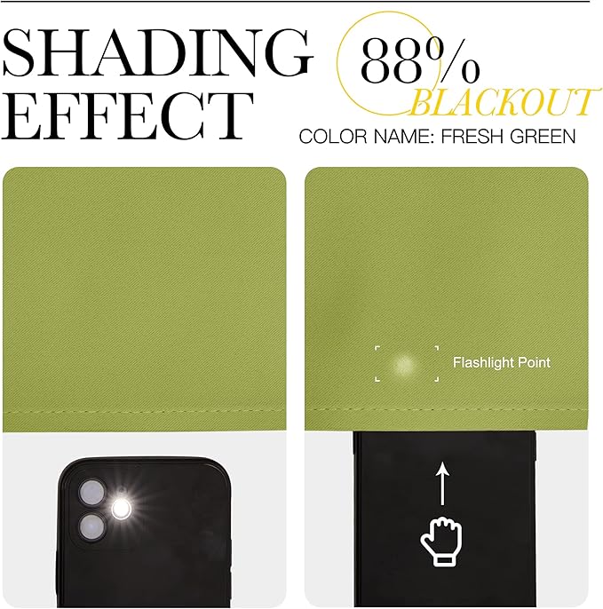 NICETOWN Room Darkening Curtain Panel Grommet - Home Decorations Thermal Insulated Solid Grommet Top Room Darkening Living Room Panels/Drapes for Gift (Fresh Green, 1 Pair, 46 x 90-Inch)