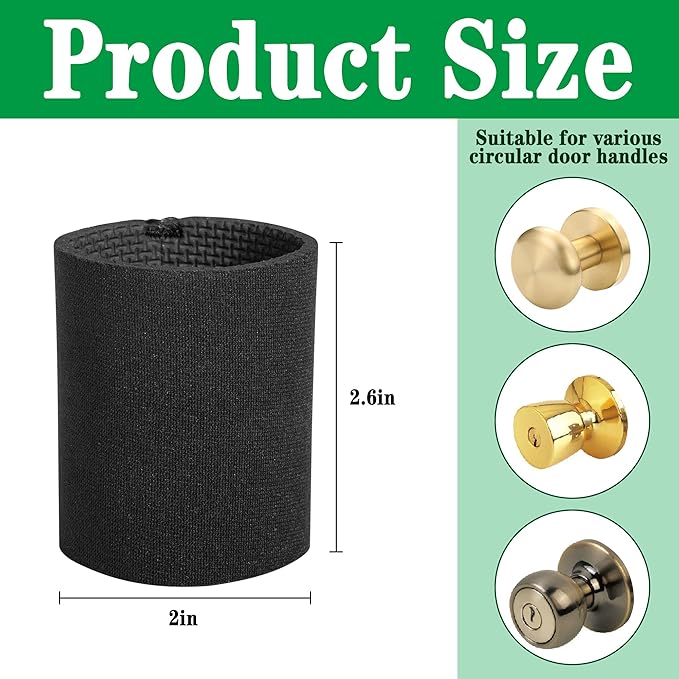 4PCS Round Door Handle Covers - Anti-Scald Door Knob Cushion Cover - Door Handle Protector for Summer and Winter