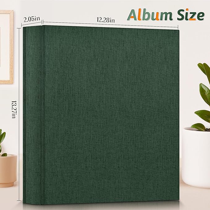 Popotop Photo Album 4x6 600 Pockets for Wedding Gifts,Linen Hardcover Picture Albums for Family Anniversary Baby Vacation Pictures