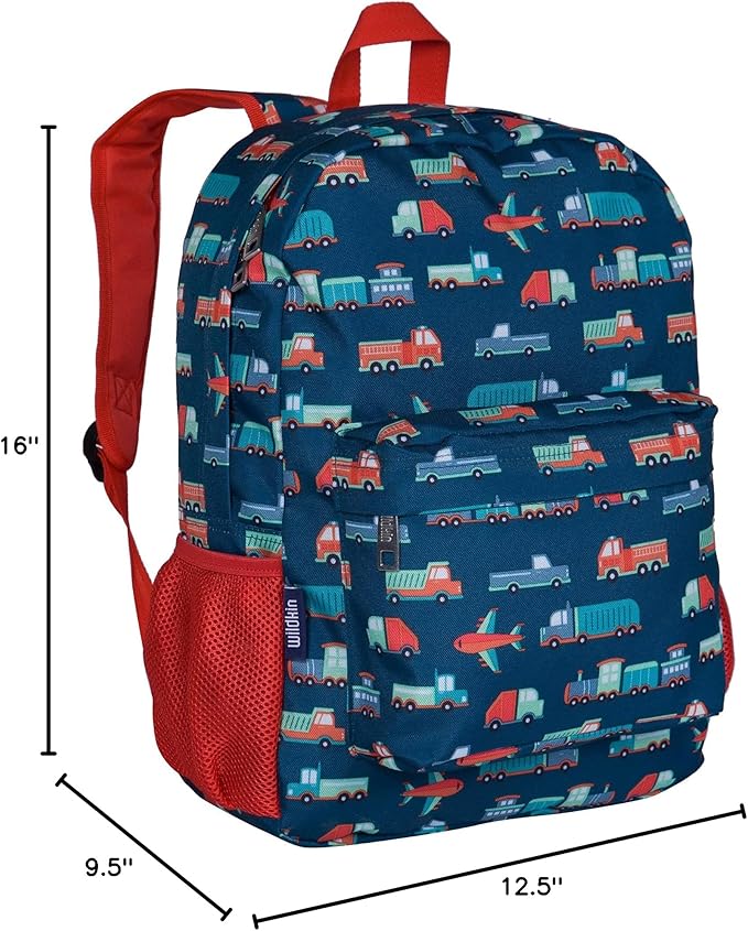 Wildkin 16-inch Kids Backpack – Durable, Padded & Spacious School Bag for Boys & Girls - Transportation