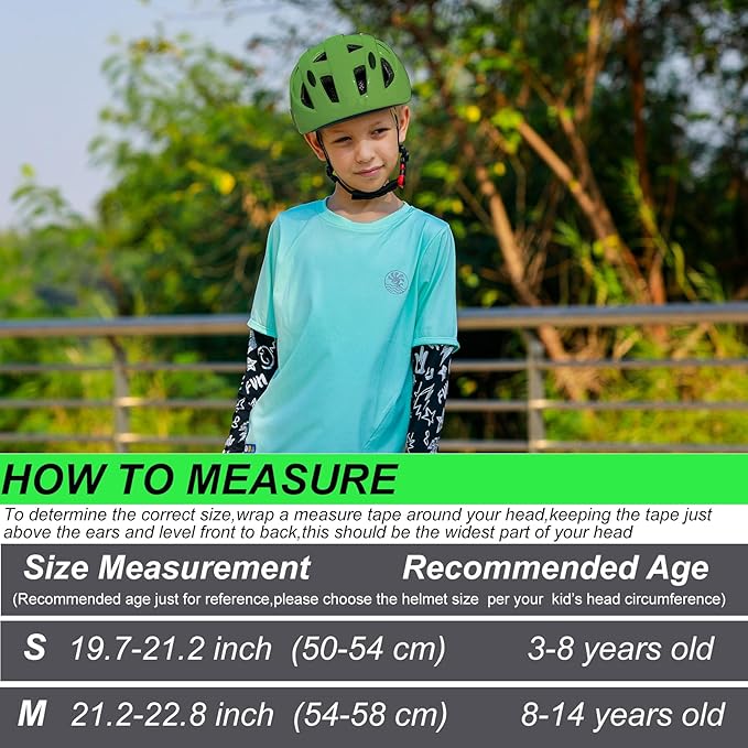Kids Bike Helmet,2 Sizes Adjustable for Youth Child Boys & Girls Ages 3-5-8-14,Ventilation and Multi-Sport for Bicycle Scooter Skate