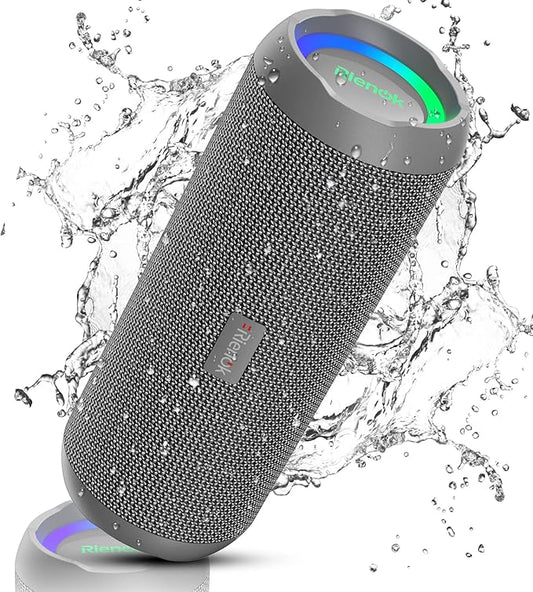 RIENOK Portable Bluetooth Speaker 30W Dual Pairing True Wireless Stereo HD Sound IPX7 Waterproof Outdoor Sport Shower Wireless Speaker Bluetooth 5.3 for Home Party