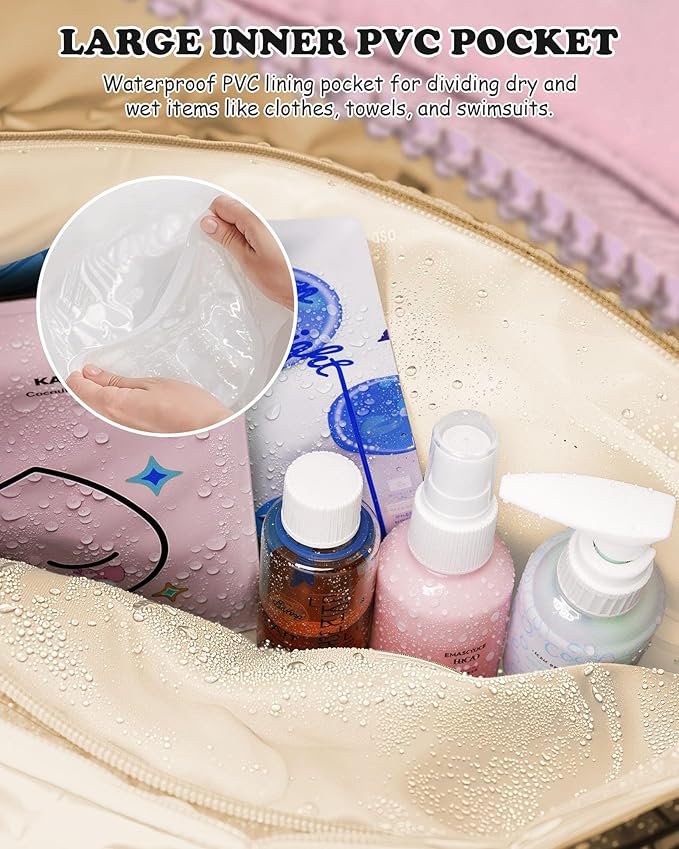 Duffle Bag for Travel, Birthday Gifts for Women, Weekender Bags for Women，Initial Overnight Bag with Wet Pocket，Lightweight Travel Bags Personalized Gym Tote with Makeup Pouch