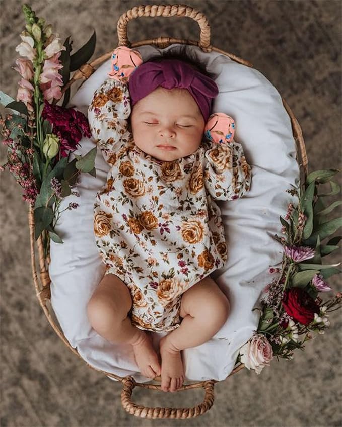 BQUBO Newborn Infant Toddler Mittens No Scratch Cotton Elastic Wrist Gloves Hypoallergenic for 0-6 Months Baby Boys Girls