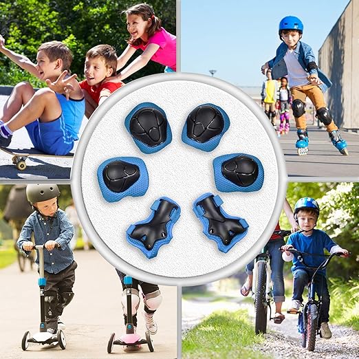 Knee Pads for Kids Knee Pads and Elbow Pads Toddler Protective Gear Set Kids Elbow Pads and Knee Pads for Girls Boys with Wrist Guards 3 in 1 for Skating Cycling Bike Rollerblading Scooter
