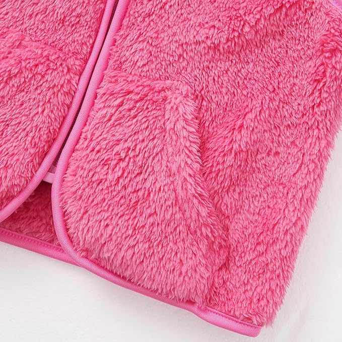 Baby Boys Girls Fleece Vest Zip Up Cute Bear Jackets Fuzzy Fall Winter Warm Clothes Newborn Outwear for Toddler Infant