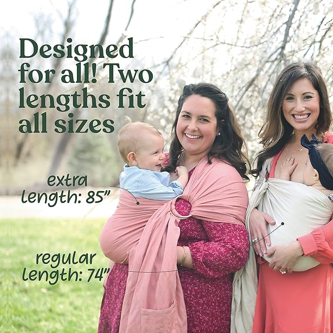 Nalakai Luxury Ring Sling Baby Carrier, Soft Linen Blend Baby Sling, Baby Wrap, Wear Your Little One Close to Your Heart, Comfort, Style