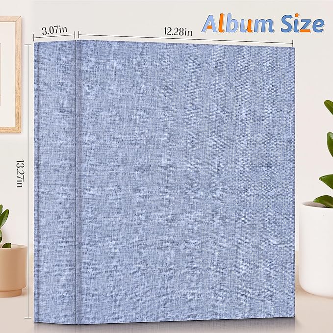 Popotop Photo Album 4x6 1000 Pockets for Wedding Gifts,Linen Hardcover Picture Albums for Family Anniversary Baby Vacation Pictures