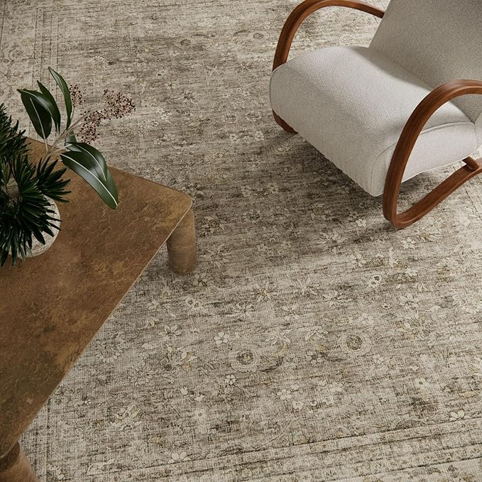 Machine Washable Rugs for Living Room: 9x12 Area Rugs for Bedroom Vintage Stain Resistant Non Slip Low Pile Lightweight Boho Carpet for Kitchen Dining Room Farmhouse Kids Room Nursery