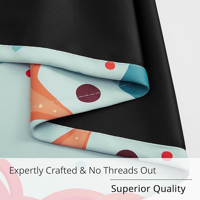 Kids Blackout Curtains - Ocean Whale Design, 100% Blackout, 2 Panels, Each W52×L63, Thermal Insulated for Bedroom, Noise Reducing, Excellent Colorfastness, Dive into an Underwater Adventure