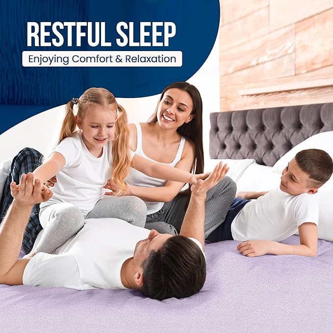 Utopia Bedding Waterproof Mattress Protector Twin Size, Premium Terry Mattress Cover 200 GSM, Breathable, Fitted Style with Stretchable Pockets (Lavender)