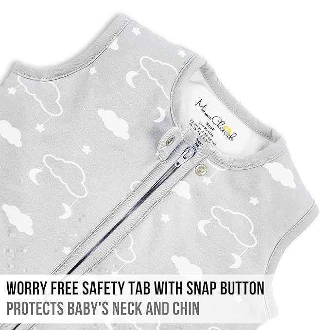 Mama Cheetah Baby Sleep Sack 2.5 TOG, Winter Baby Sleeping Bag with 2-Way Zipper, Organic Cotton Swaddle Transition Wearable Blanket for Boy Girl Infant Toddler, 12-18 Months, 1-Pack