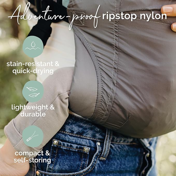 Boba Air Ultra-Lightweight Baby Carrier and Toddler Backpack - Baby Hiking Carrier 3 Months (15-45lbs) - Toddler Backpack and Baby Carrier (Grey)