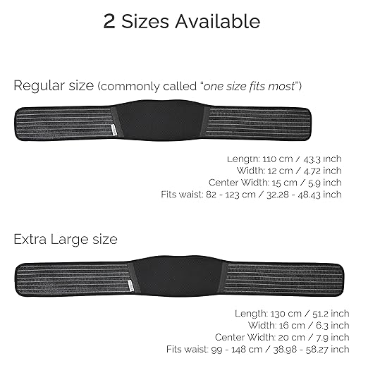 NeoTech Care Adjustable Maternity Belt - Light and Breathable Pregnancy Belly Support Band for Pregnant Women (Black, Regular Size)