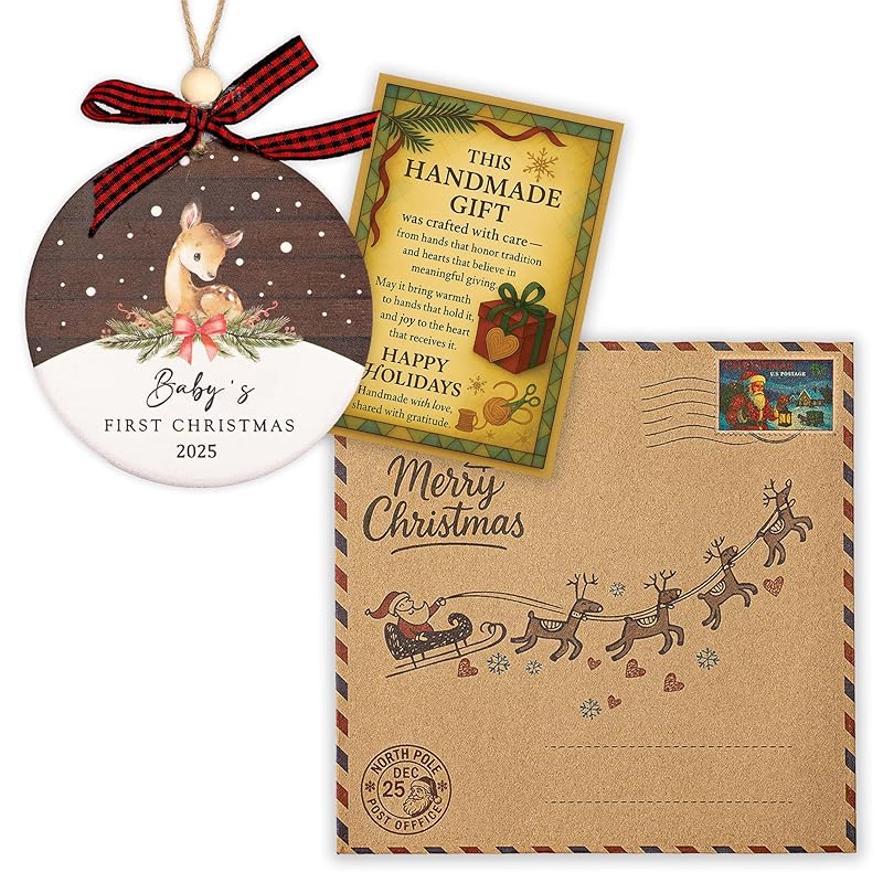 Baby's First Christmas Ornament 2025, New Baby Ornament for Girls Boys, Baby Announcement, Family Tree Xmas Ornament, Baby 1st Christmas Ornaments, Christmas Tree Hanging Decorations, Baby Gift