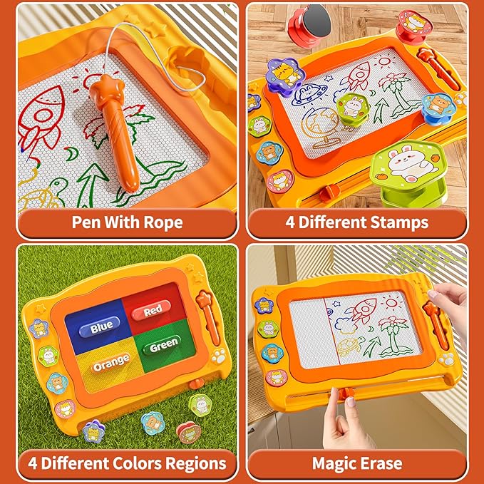 NIPLOOW Magnetic Drawing Board for Kids 3 4 5 6 Years Old Girl Boy, Writing Painting Magnet Doodle Pad Early Educational Learning Kids Toys for Toddlers Birthday Christmas Gifts