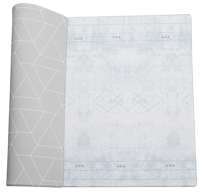 LITTLE Bot Ofie mat, Baby Play mat (Oracle + Zen line, Large)